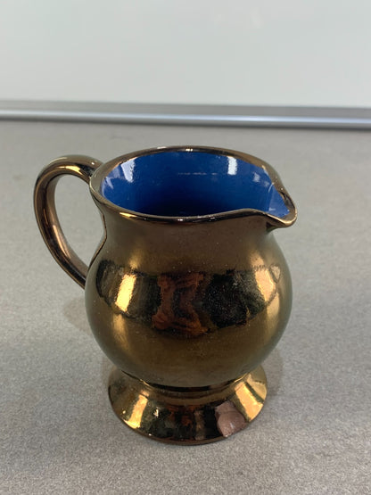 Vintage Welch Copper Lustre Lustreware Small Pitcher Creigiau Pottery