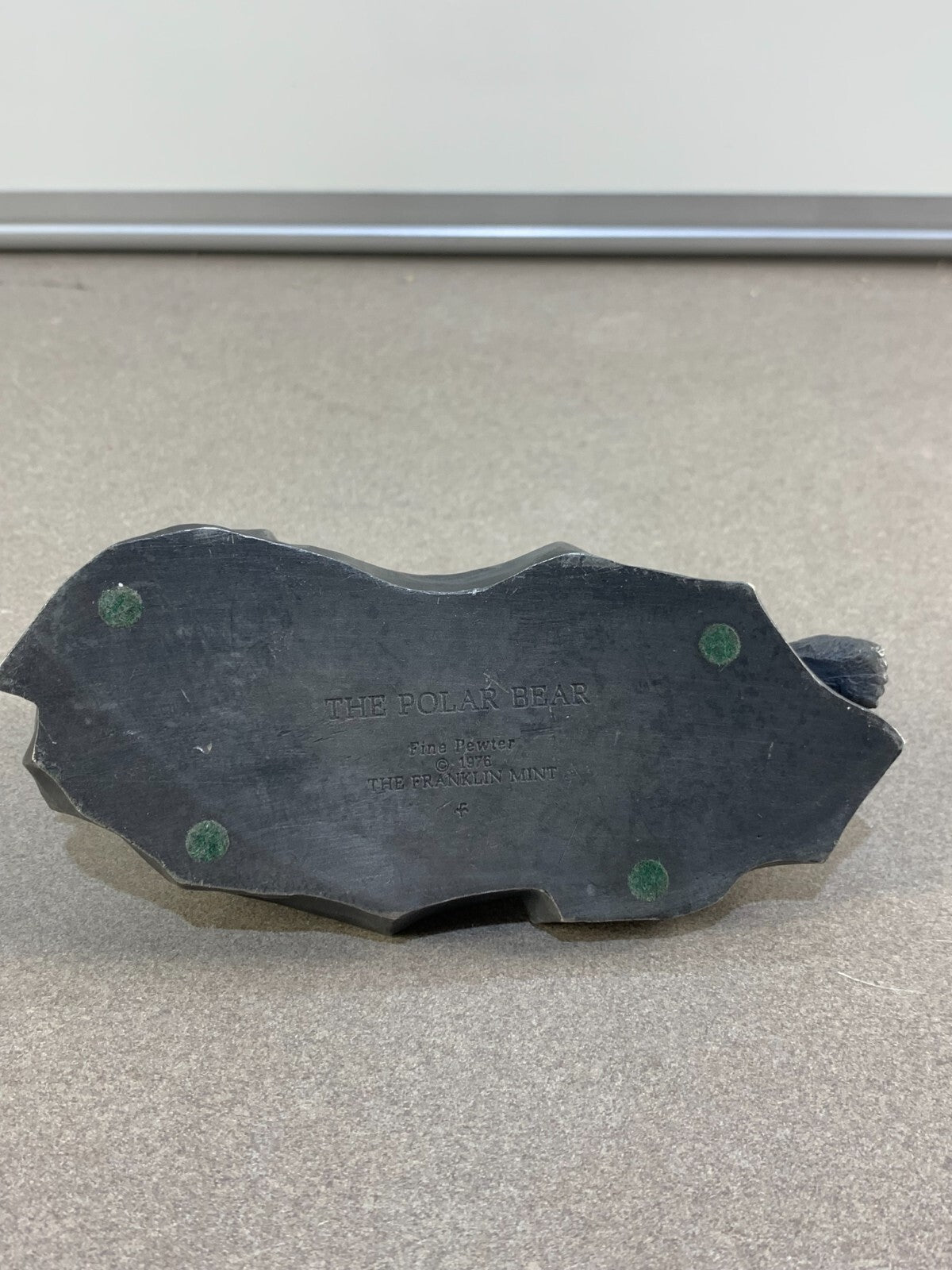 Fine Pewter The Polar Bear by Franklin Mint Signed by Artist R. Berg