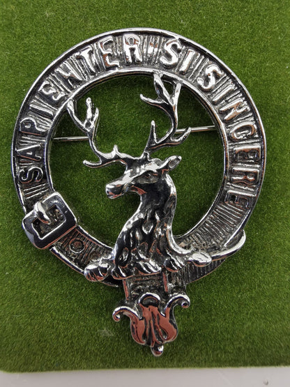 Vintage MacLeod Scottish Clan Crest 2 1/4" Badge New on Card