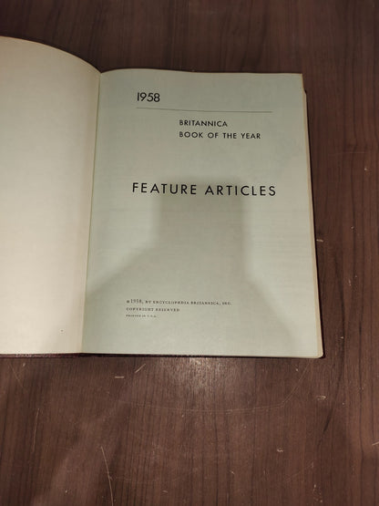 Encyclopedia Britannica Book Year - Set of 3 (1958-1959-1960)