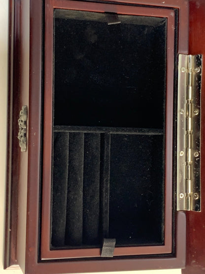 Vintage Two-Level Jewelry Box - Mirror Jewelry Box