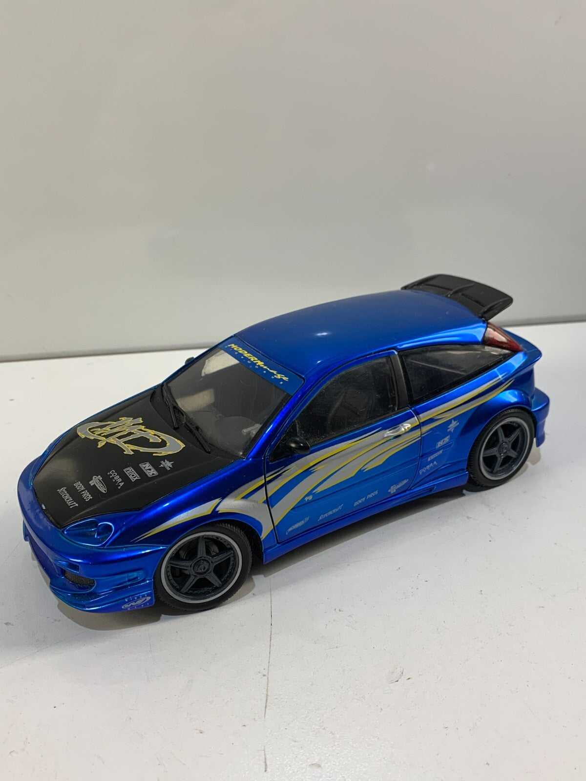 FORD FOCUS TUNER HOT WHEELS MODERN IMAGE BLUE 1:18 SCALE LOOSE DIE CAST RACING*