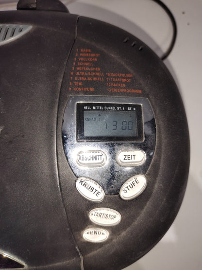Unold Onyx Bread Maker Machine Model 8695 - German Requires connector