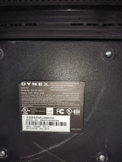Dynex LCD TV - DX-22L150A11