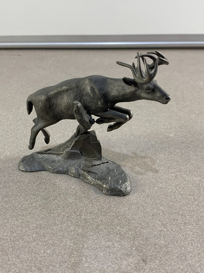 Franklin Mint The White-Tailed Deer Pewter Figurine