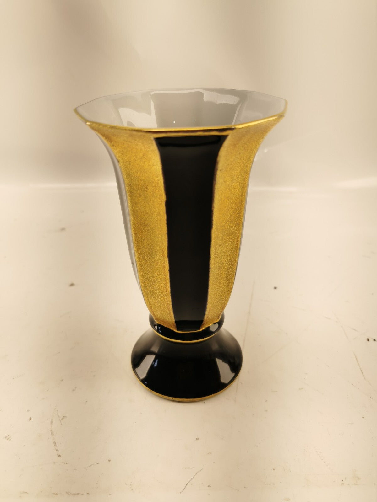 Vase cobalt blue gold iimenau 1960s