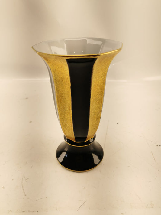 Vase cobalt blue gold iimenau 1960s