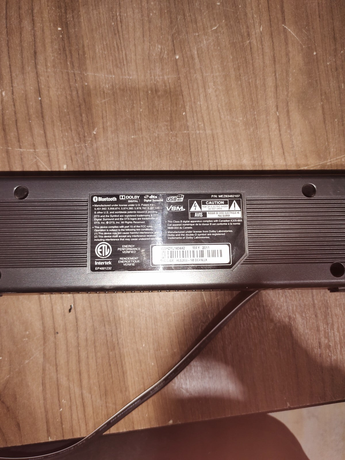 LG HLS26W Sound Bar