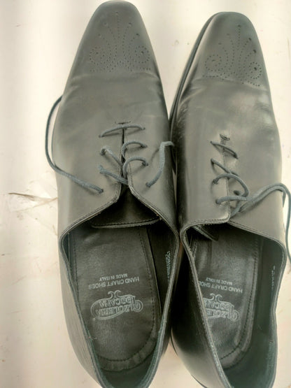 Calzoleria Toscana Made in Italy Men's Black Leather Dress Shoe