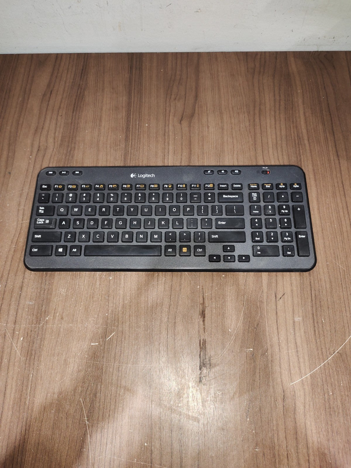 Logitech - K360 Full-size Wireless Scissor Keyboard - Black - No Reciever