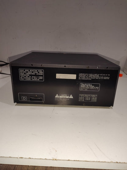 Technics Black RS-CH550 Stereo Double Cassette Tape Deck No Power Cord