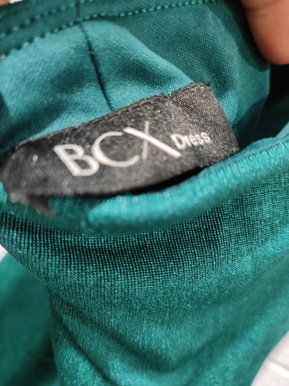 BCX Women's Necklace Dress Teal Green Velvet Cocktail Party Dress