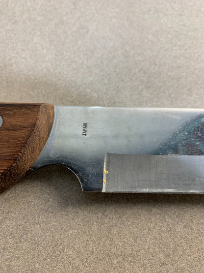 Vintage Santa Fe Triplex Stainless Steel Fixed Blade Knife W/Sheath