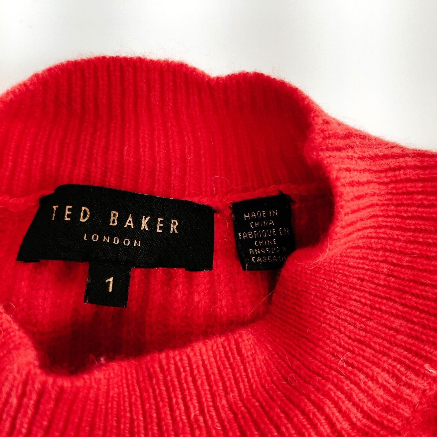 Ted Baker Coral Knit Sweater Women's Size 1