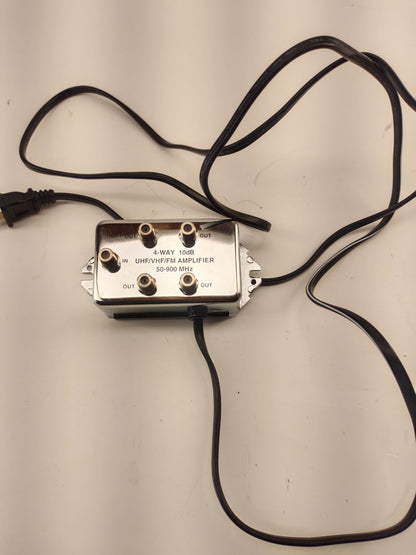 Recoton TV Cable Signal Amplifier V312CSA 4 Output UHF/VHF/FM 10dB 120V