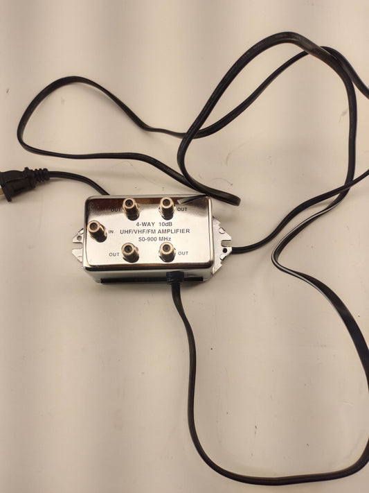 Recoton TV Cable Signal Amplifier V312CSA 4 Output UHF/VHF/FM 10dB 120V
