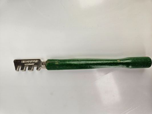Vintage Diamantor Glass Cutter Made In Germany Green Wooden Handle