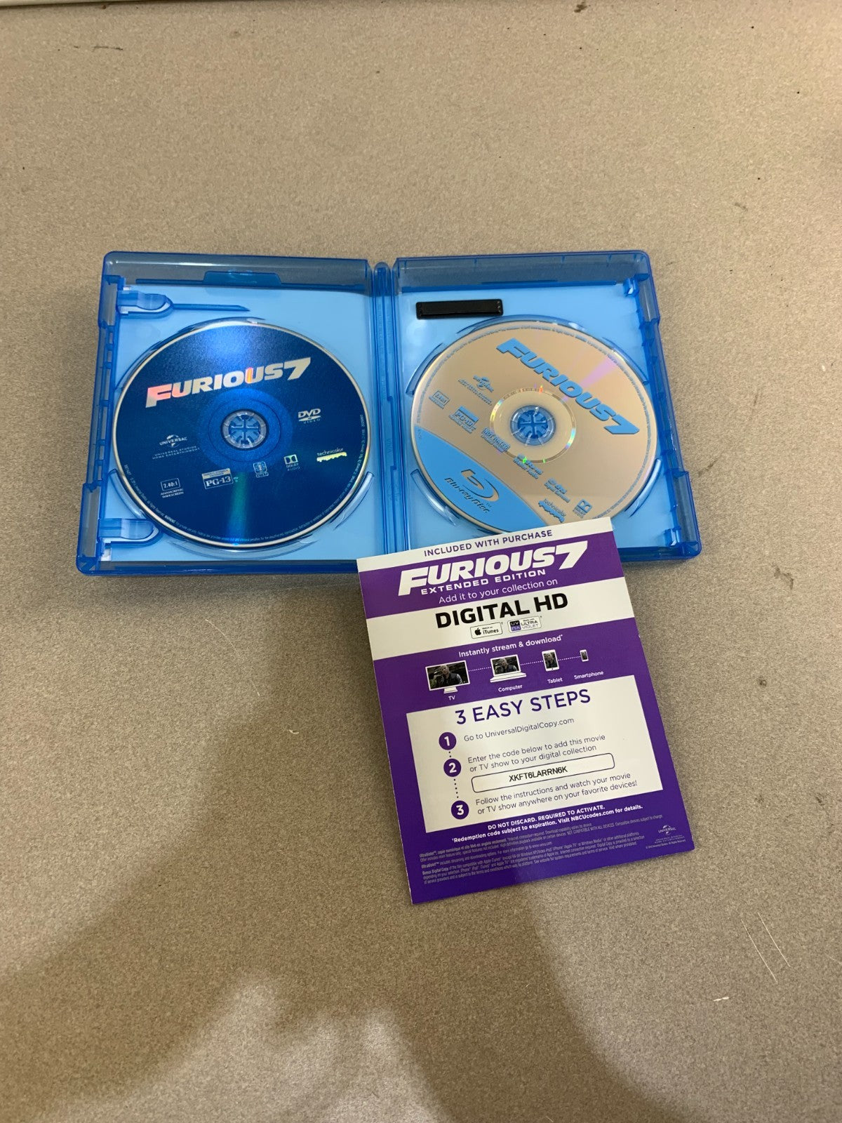 Furious 7 (Blu-ray Disc, 2015, 2-Disc Set, Canadian)