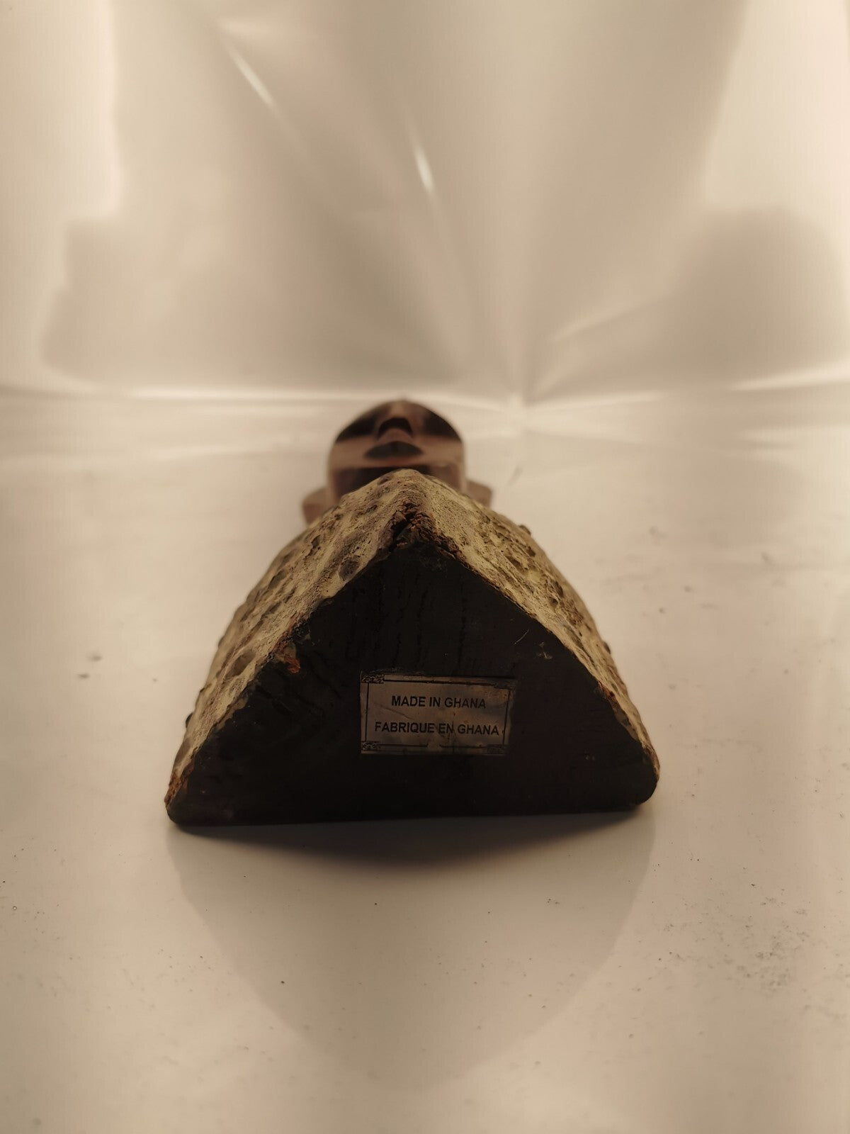 Vintage African Potrait Elongated Face, Long Beard. Made in Ghana