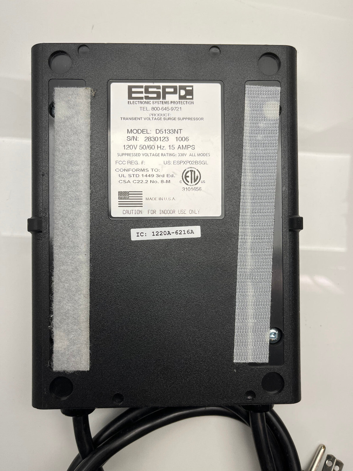 ESP Digital QC Power Surge Suppressor 120V 15A D5133NT