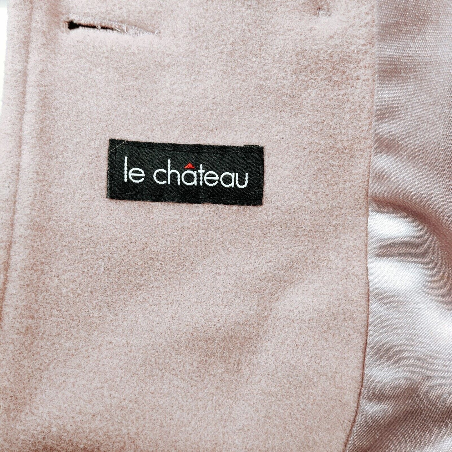 Vintage Le Chateau Blush Pink Wool Blend Jacket Size Large Made in Canada