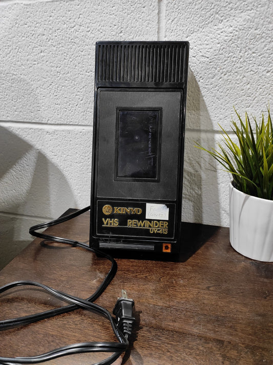 Vintage Kinyo Super Slim VHS Video Tape Rewinder Tested & Works!  Model UV-413