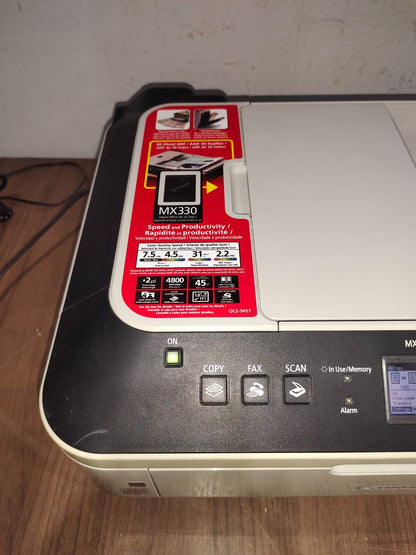 Canon PIXMA MX330 All-In-One Inkjet Printer - No Ink - Tested Working