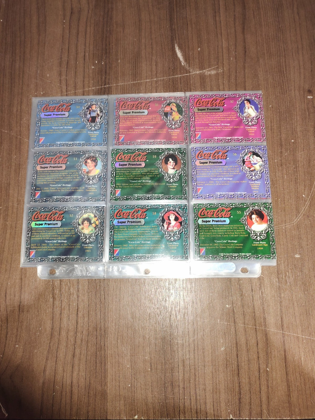 Vintage Collectible Coca-Cola Cards - Super Premium Collection - #1-59 Cards