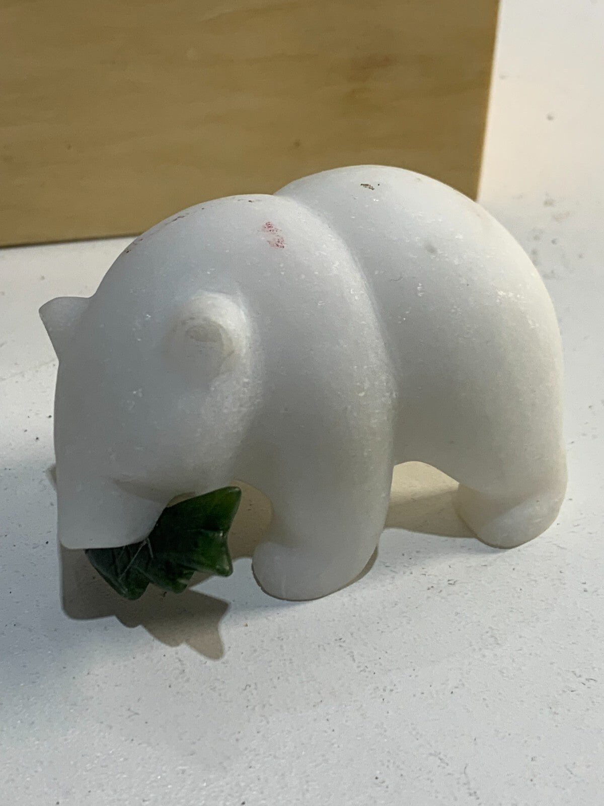 Vintage STAR MARBLE STONE Sculpture "Grizzly Bear" With COA