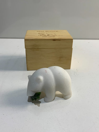Vintage STAR MARBLE STONE Sculpture "Grizzly Bear" With COA