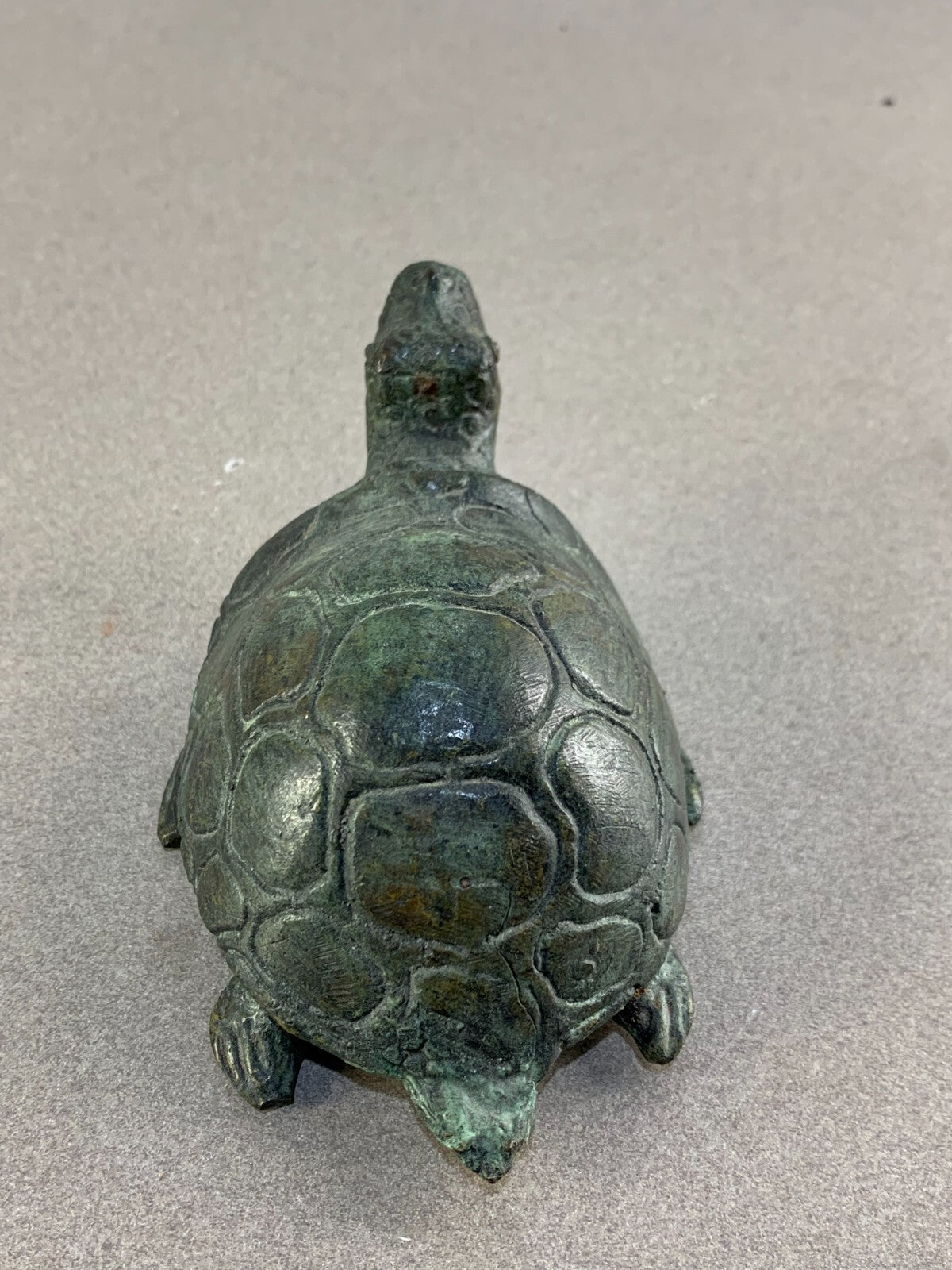 Vintage Hand carved Bronze Turtle Sculpture