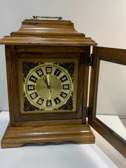 Westminster Oak Wood Westminster Chime Mantel/Bracket Clock