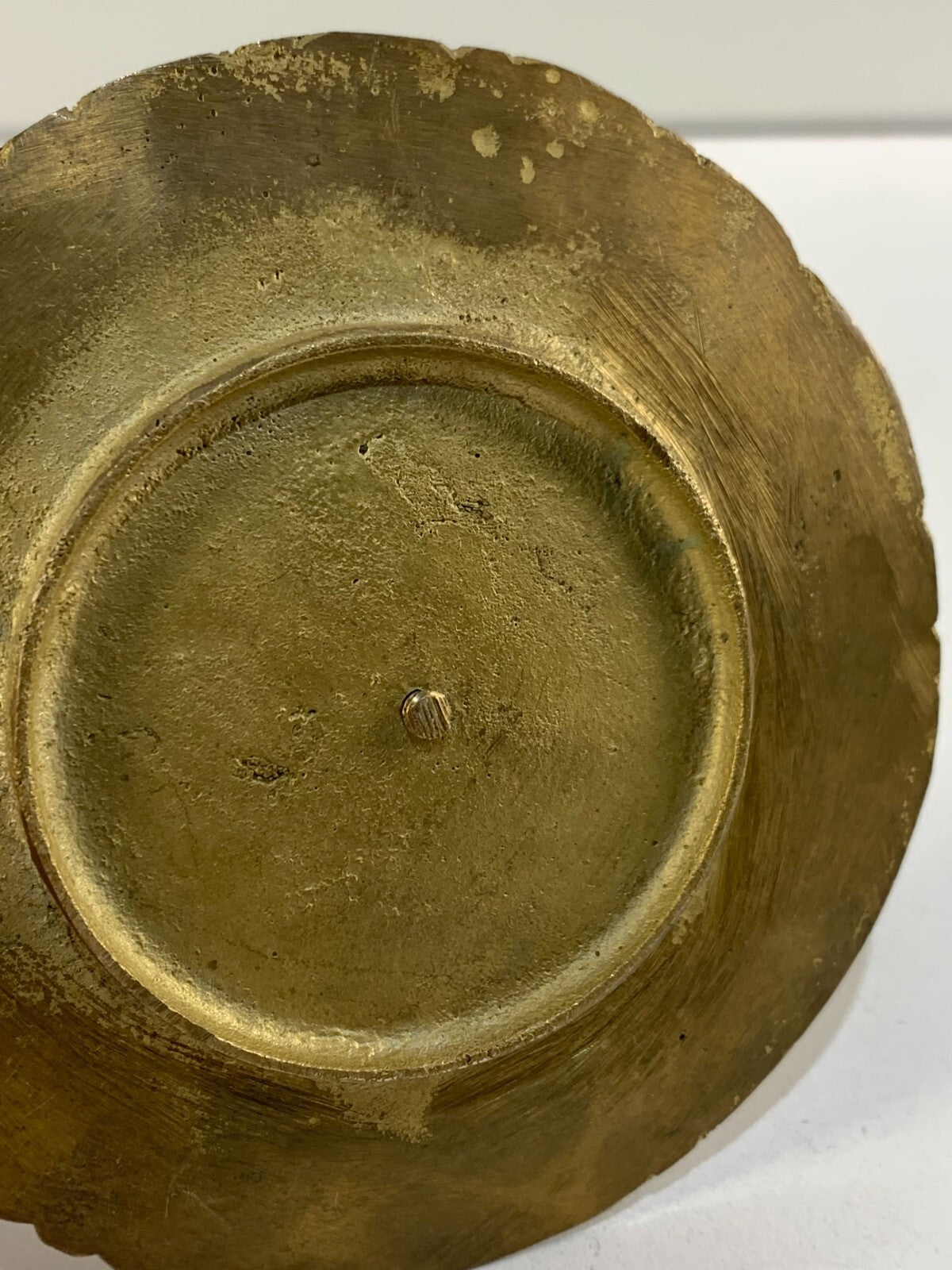 Vintage Brass Trinket Dish With Arabic Script