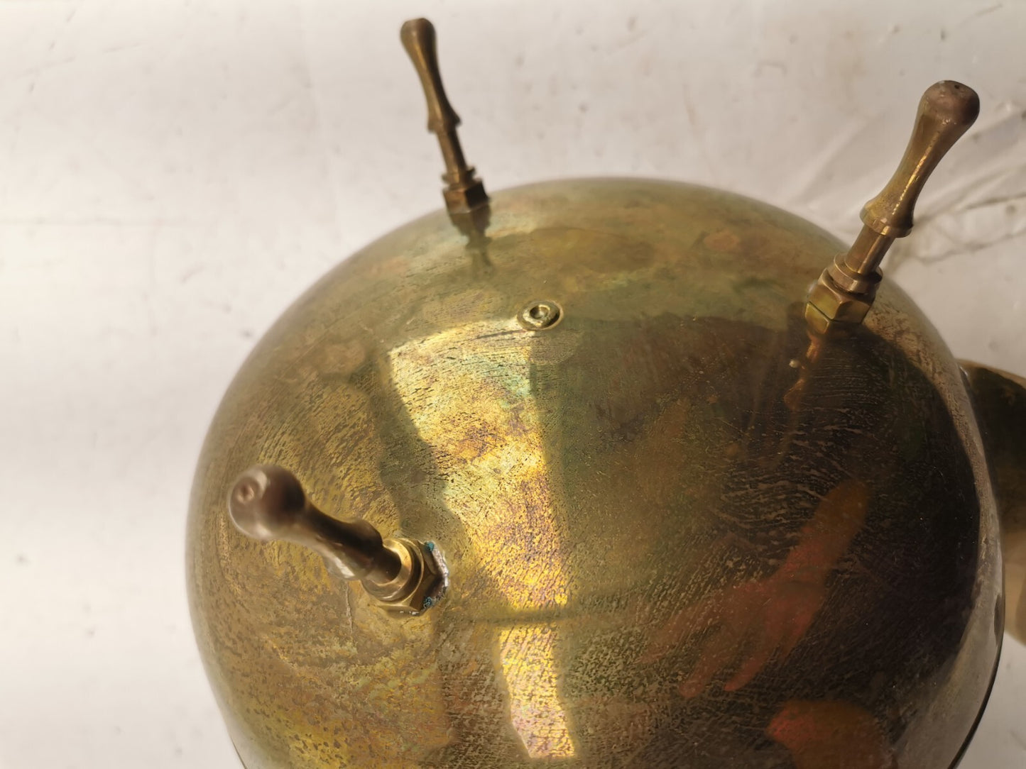 Vintage brass tea kettle