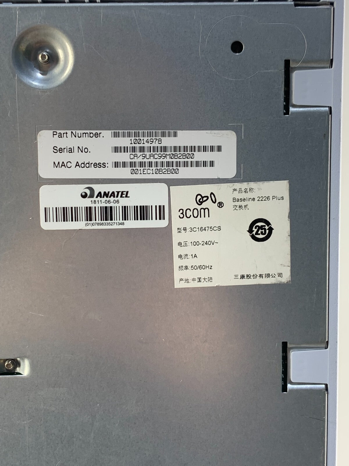 3COM Baseline Switch 2226 Plus Port Gigabit Switch