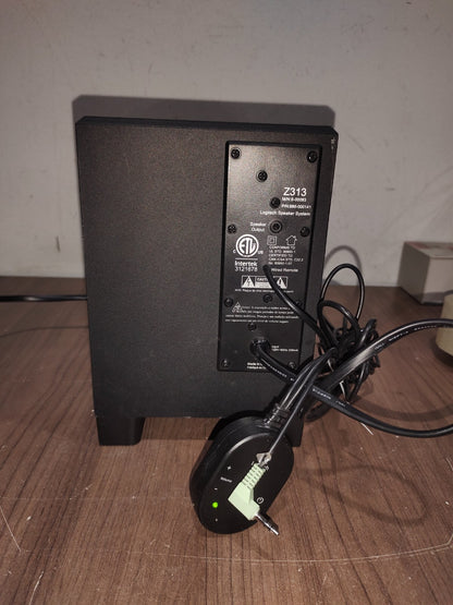 Logitech Multimedia Speaker Z313 S-00093 Wired - Single Subwoofer - Black