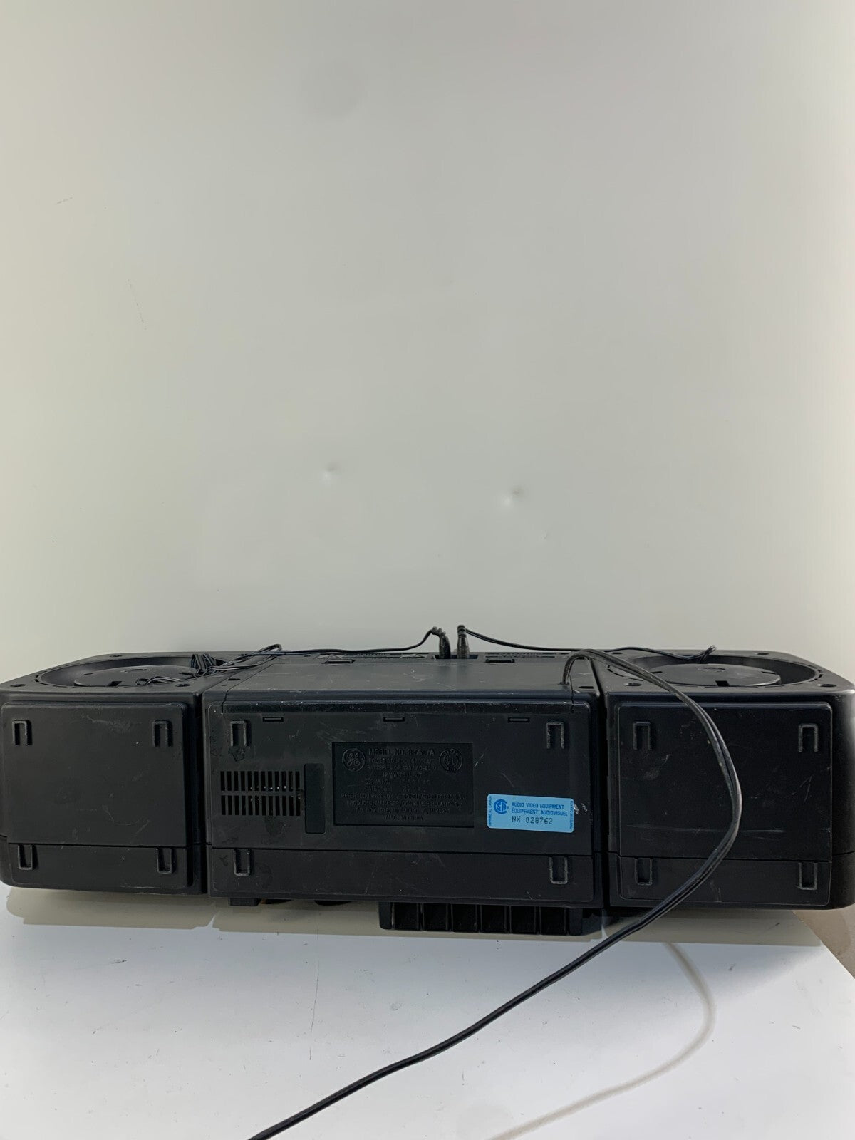 Boombox GE 3-5667A AM FM Cassette Stereo VTG 90s With Detachable Speakers Tested