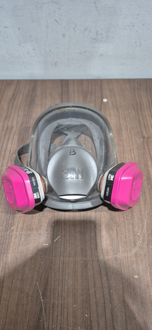 3M 6899B Gas/Vapor Full Face Respirator Mask With 3M 60921 Cartridges