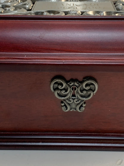 Vintage Two-Level Jewelry Box - Mirror Jewelry Box
