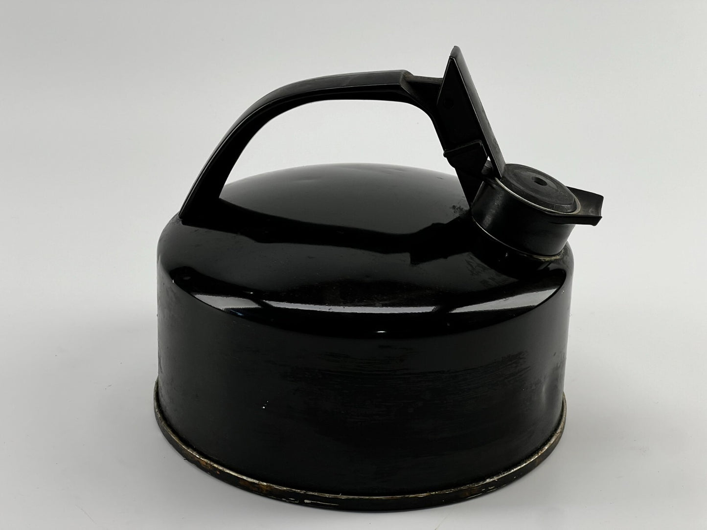 Vintage Regal Ware Stainless Steel Copper Bottom Tea Pot Kettle - Black