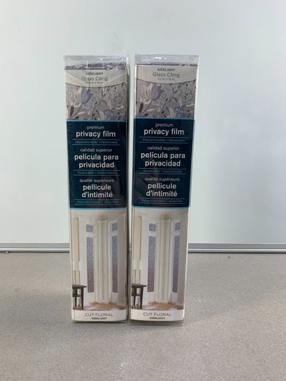 Brewster Home Fashions PF0705 Sidelight Film - Floral Design, Lot of 2