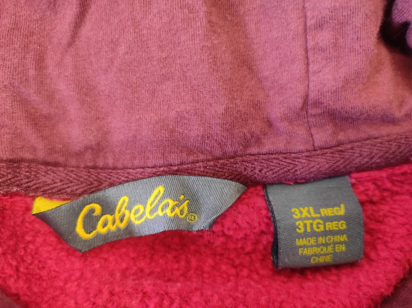 Cabela's Men's Pullover Hoodie Sweater Size-3XL Red-Blue