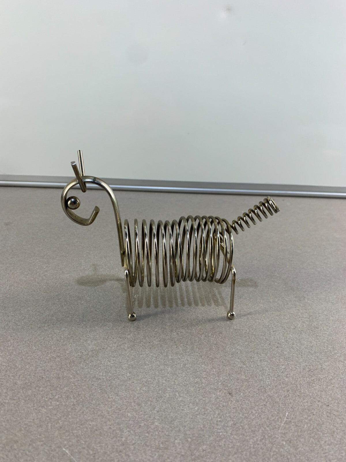 Vintage Chrome Coil Letter Holder