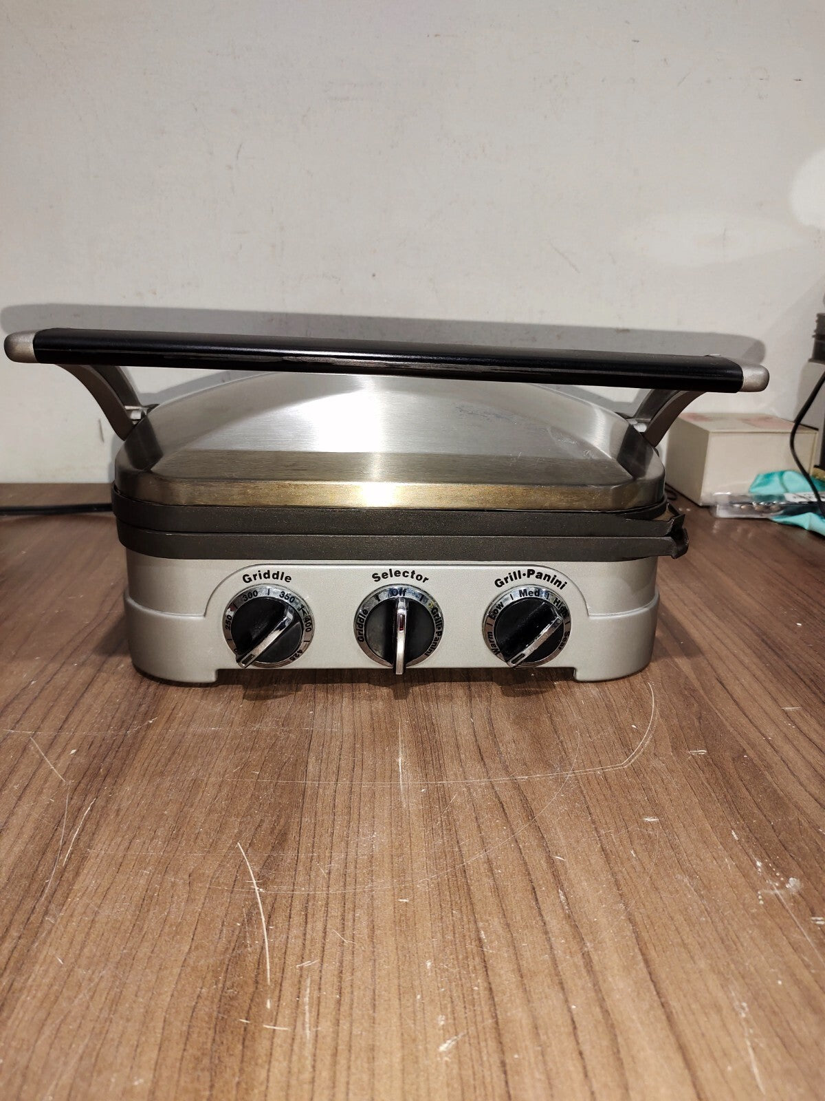 Cuisinart Stainless Steel 5-in-1 GRIDDLER Panini Sandwich Maker - Model - CGR-4C
