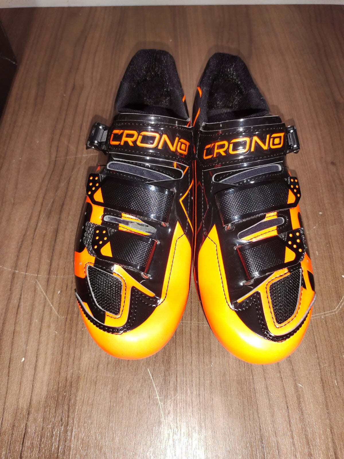 Crono CX-3 17 Mountain Bike Gravel BMX Shoes - Black Orange - Size - 41.5 (EUR)