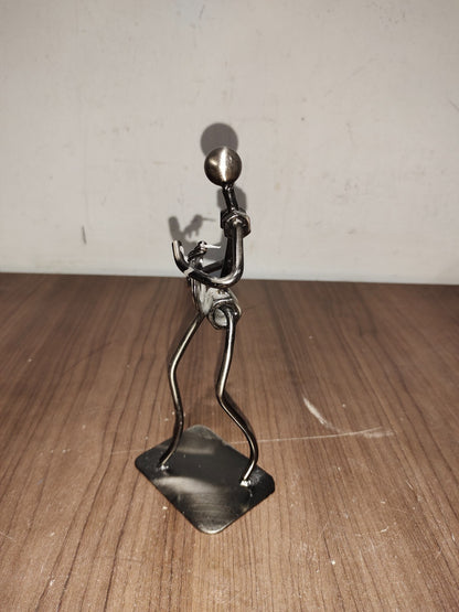 GUITAR PLAYER NUTS AND BOLTS MUSIC FIGURE METAL SCULPTURE