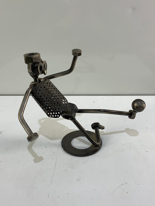 Football Playing Metal Tool Robot Display