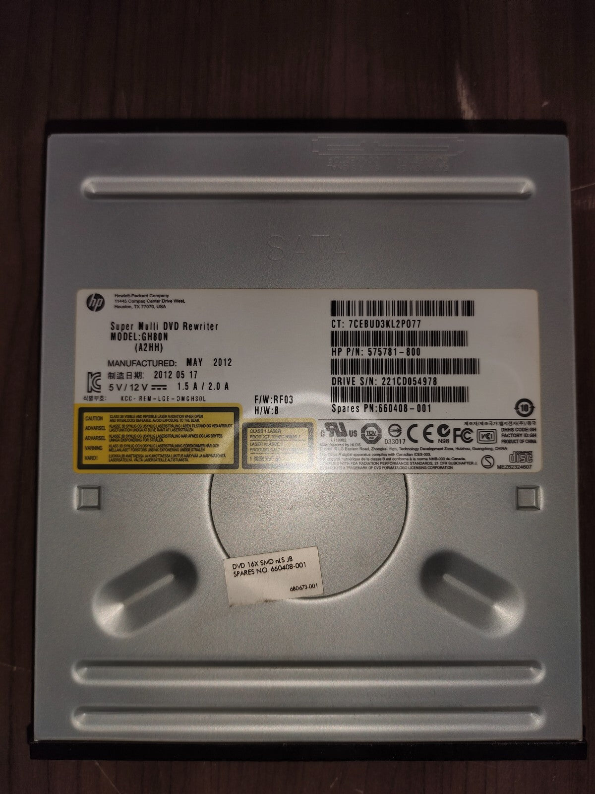 HP GH80N Super Multi DVD Rewriter