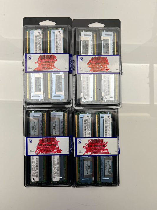 32GB (8x4GB) HP OEM DDR2 667 RAM CL5 ECC PC2-5300F-555-11-E0 PN 398708-061
