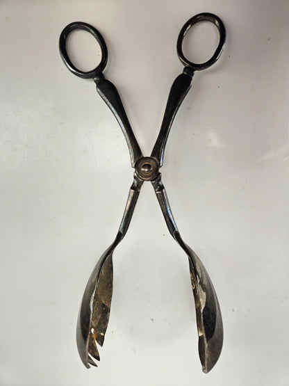 Vintage Silver Plated Pastry/Dessert  Scissor Tongs